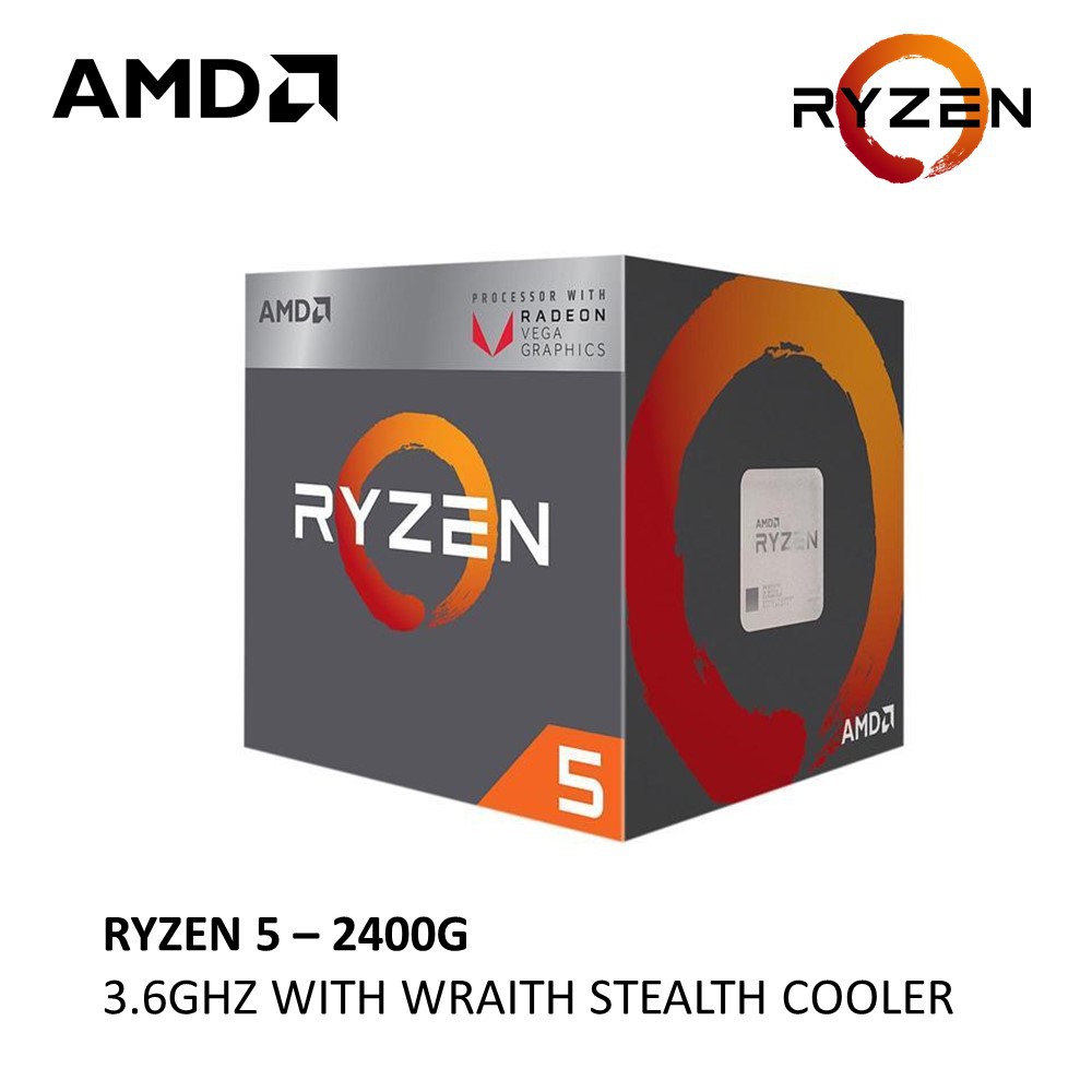 AMD RYZEN 5 2400G with Radeon Vega 11 Graphics Processor (Wraith ...