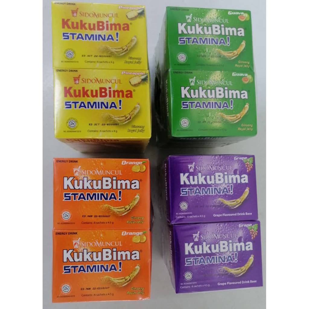 KUKUBIMA STAMINA ENERGY DRINK 4.5G x 6SCH x 10BOX (KKB03,04) Shopee