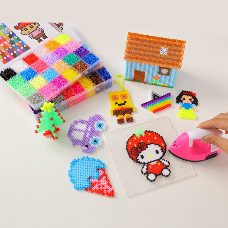 Ready Stock 15 Colours DIY 1800 PCS Perler Beads Fuse Beads Kit Craft For  Kids Adults Chirdren 5mm 儿童手工拼豆豆