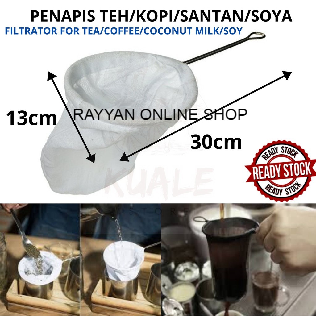 (Ship Everyday & Ready Stock) Penapis Teh Kain Penapis Santan Soya Kopi ...