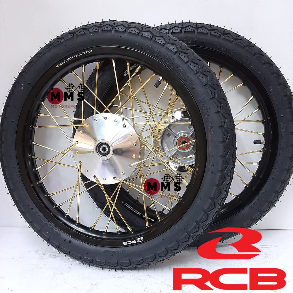 Honda C70 Set Pnp Racing Boy 1.60x17 Black, Spoke Lidi Gold, Hub ...