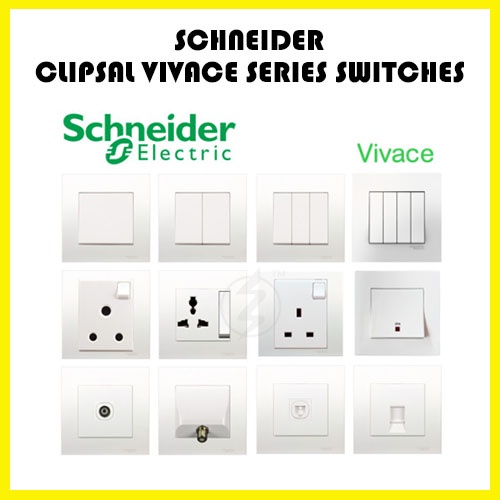 Schneider Clipsal Vivace Series Switch (1g 2g 3g 4g 13a 15a) 