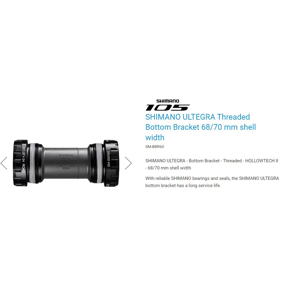 SHIMANO 105 BB ROAD BIKE - Threaded Bottom Bracket 68/70 Mm Shell Width ...