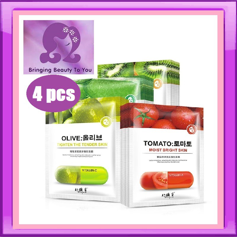 💜 Beauty 2u 💜 Organic Fruit Plant Skin Mask Facial Brightening ...