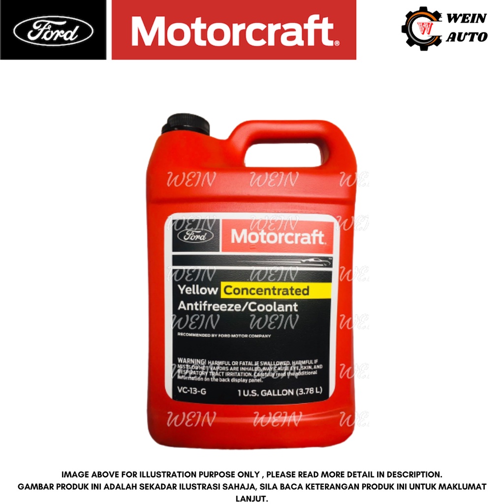 FORD MOTORCRAFT GENUINE YELLOW CONCENTRATED ANTIFREEZE / COOLANT