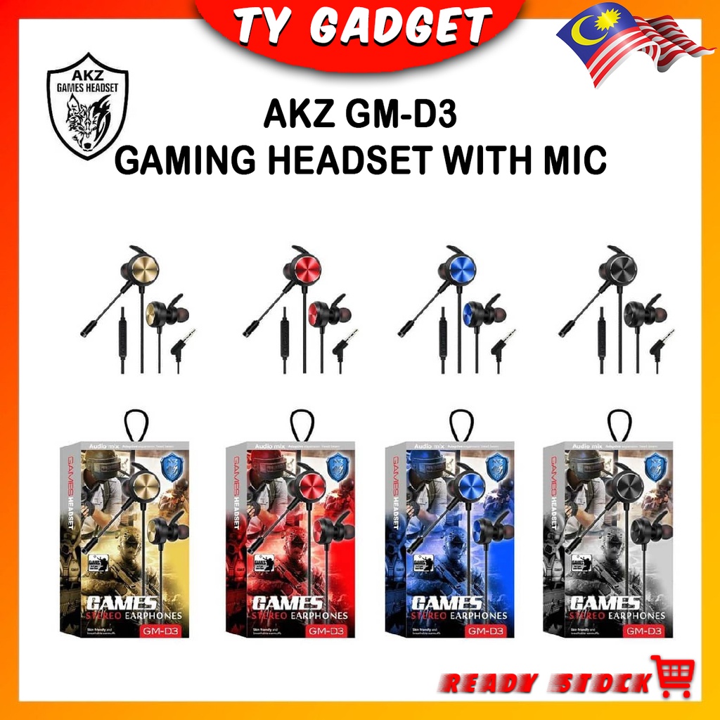 AKZ GMD3 Gaming Headset PUBG Noise Cancelling Headphones Bass E