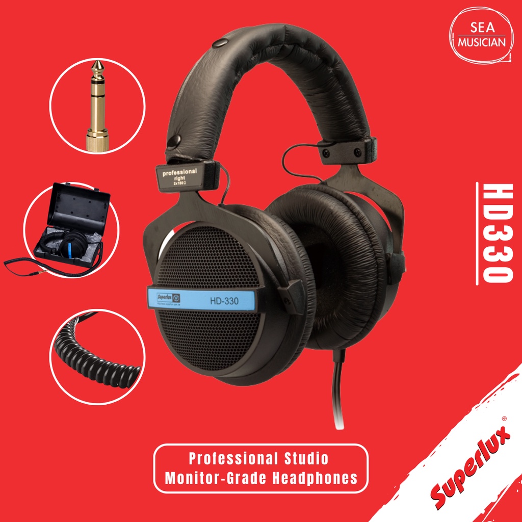 SUPERLUX HD330 SEMIOPEN DYNAMIC AUDIOPHILE HEADPHONE (MUSIC/ PROFESSIONAL MONITOR HEADPHONE