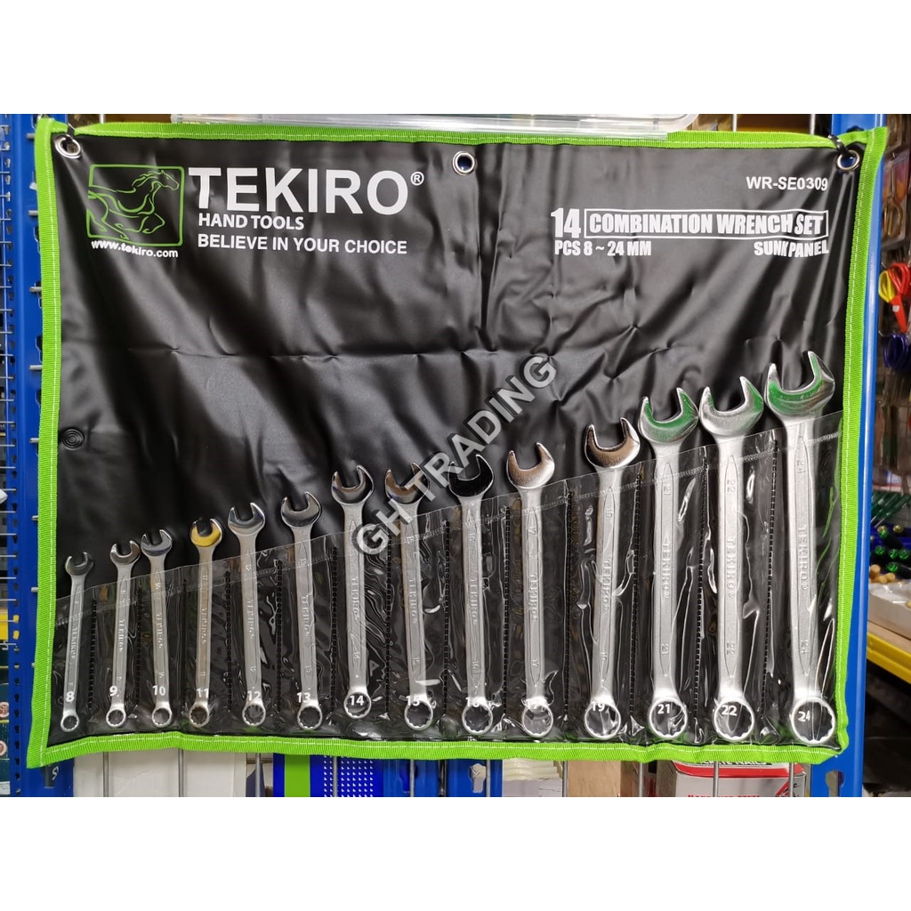 Tekiro Combination Wrench Set 14pcs 8mm 24mm Shopee Malaysia