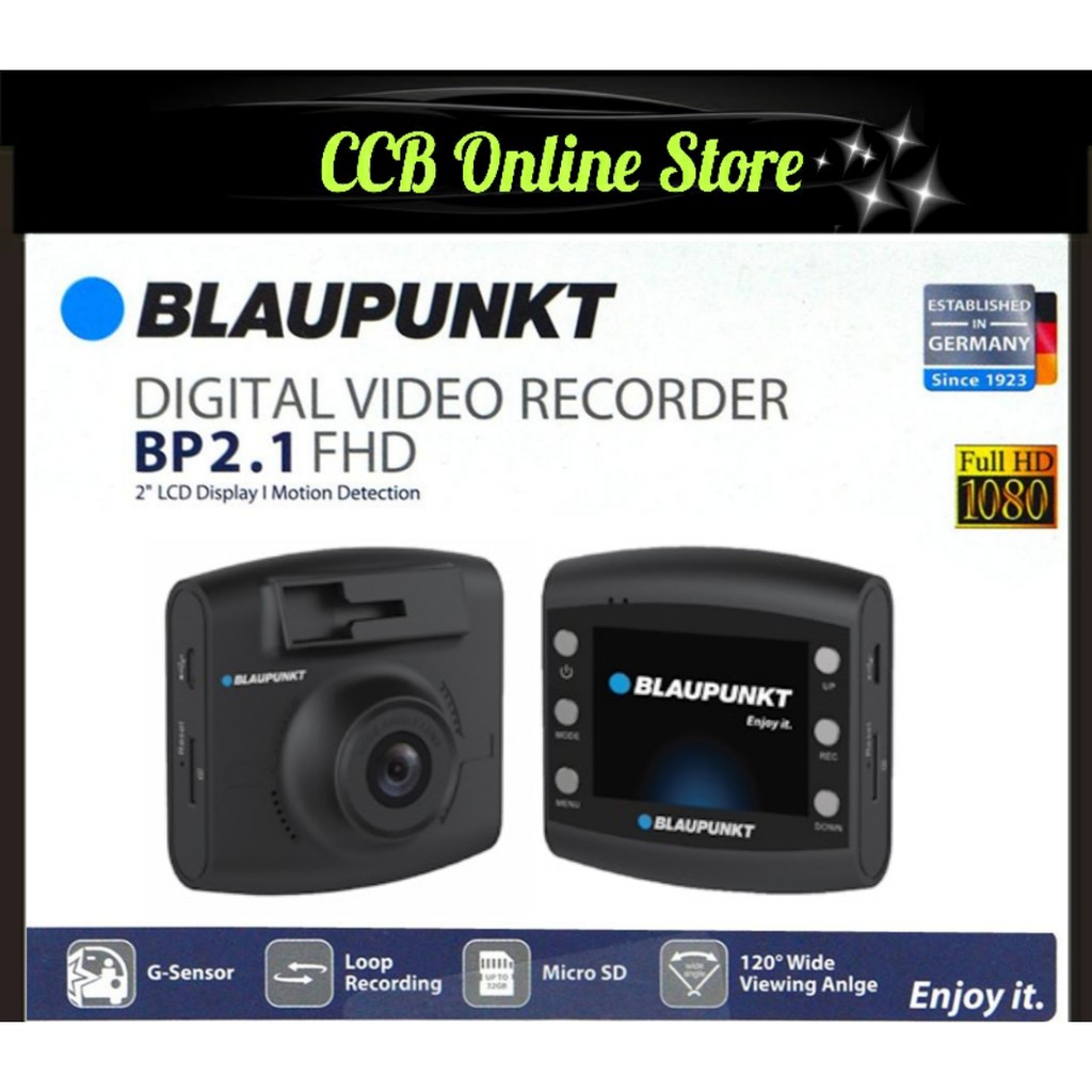 Blaupunkt BP2.1 2" FHD 1080P Car Dash Cam Camera DVR Digital Video