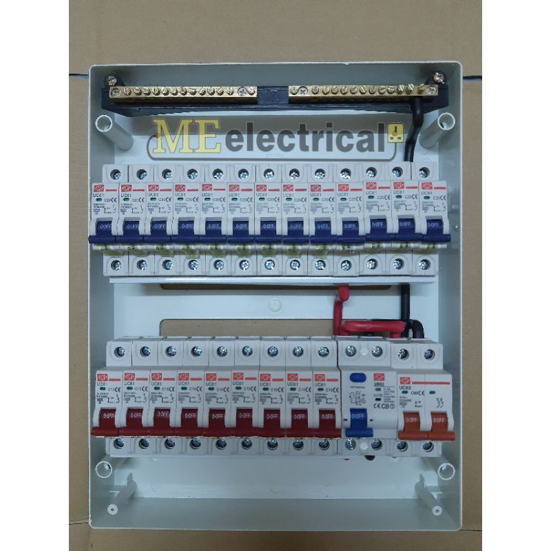 DB BOX 26way (Full set) UMS MCB 10A-20A + ELCB 63A +Main switch 63A ...