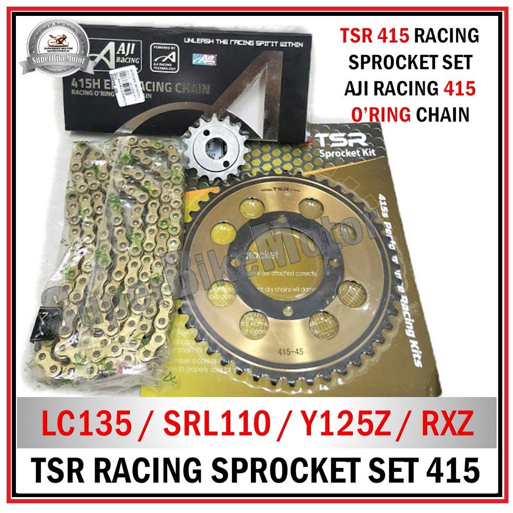 YAMAHA LC135 / Y125Z / SRL110 / RXZ TSR 415 RACING Sprocket Kit Set