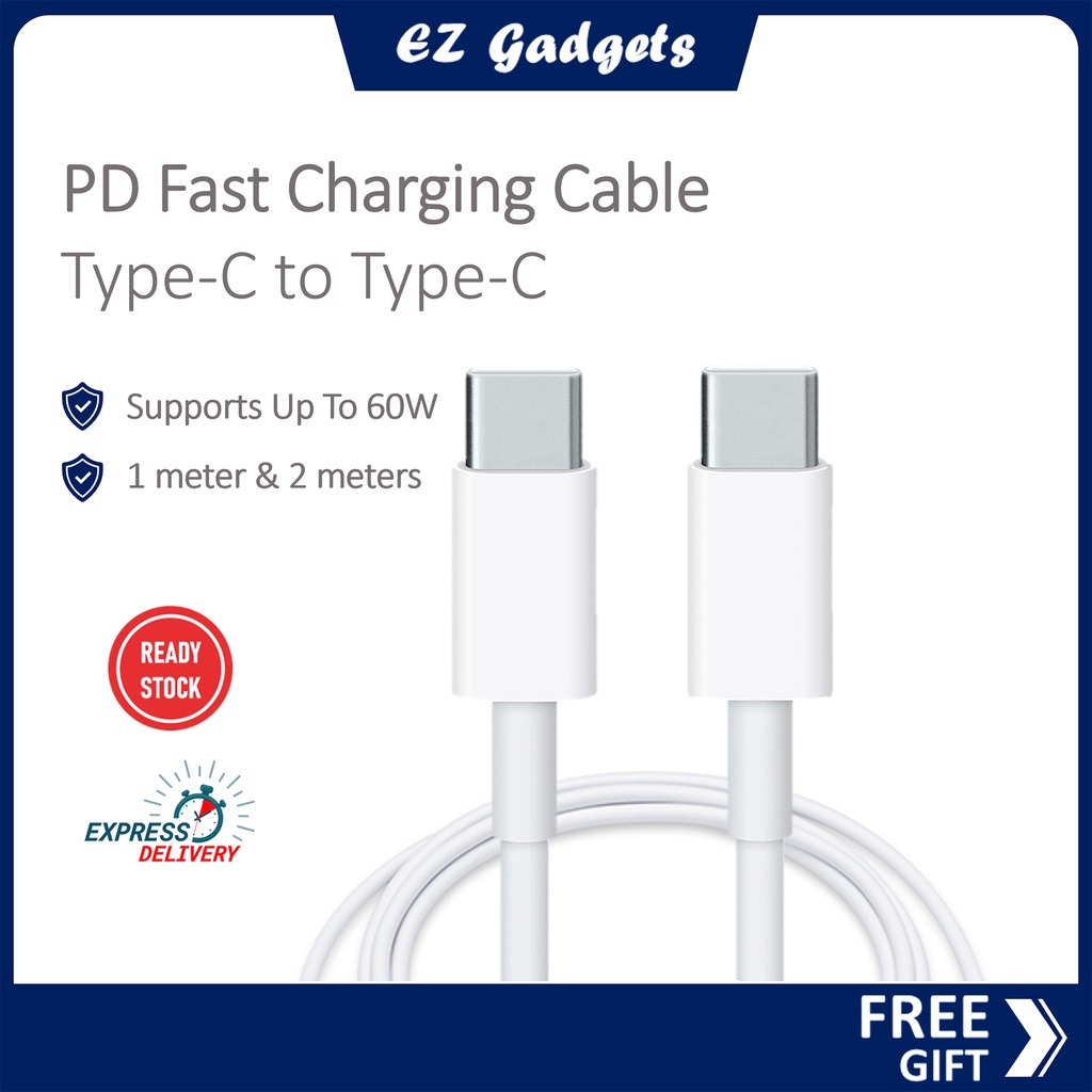 [Warranty] PD USB Type C to Type C Charging Cable 3A 60W Power Delivery