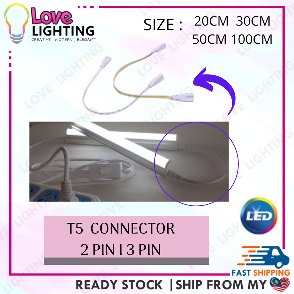 🔥HOT ITEM!! T5 Led Tube Light Connector!! 2 PIN & 3 PIN Type Available
