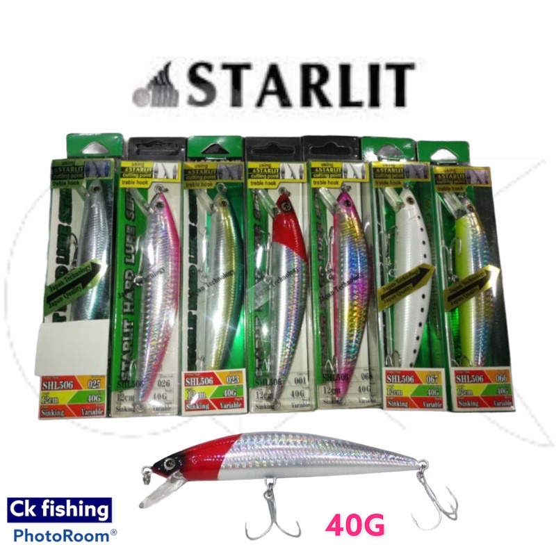 Starlit Sinking Minnow 40g SHL506 Fishing Lure / Saltwater Casting Lure /  Gewang Pancing Tenggiri / SW Pintail Fishing .