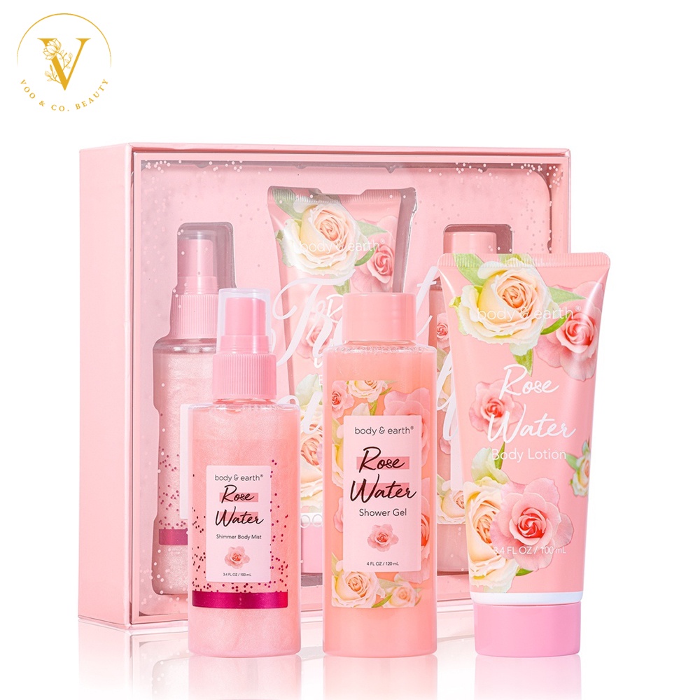 Body & Earth Perfume Gift Set For Women, Body Mist Body Lotion Shower