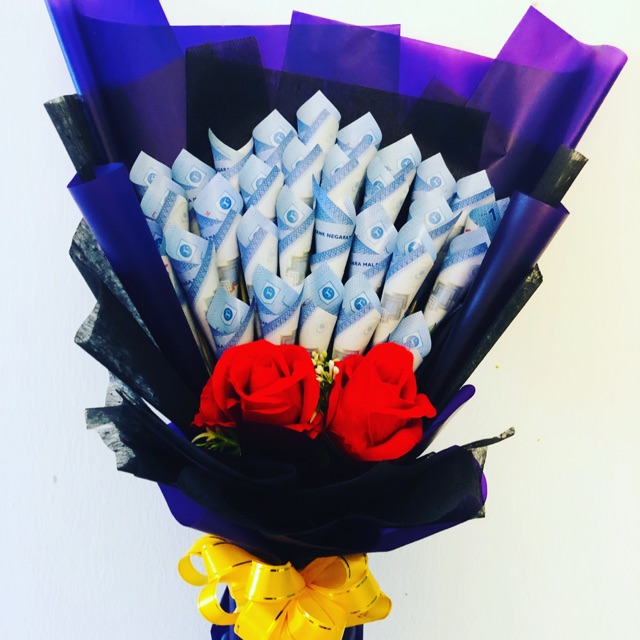bouquet bajet duit LOVE RM 1 10 keping