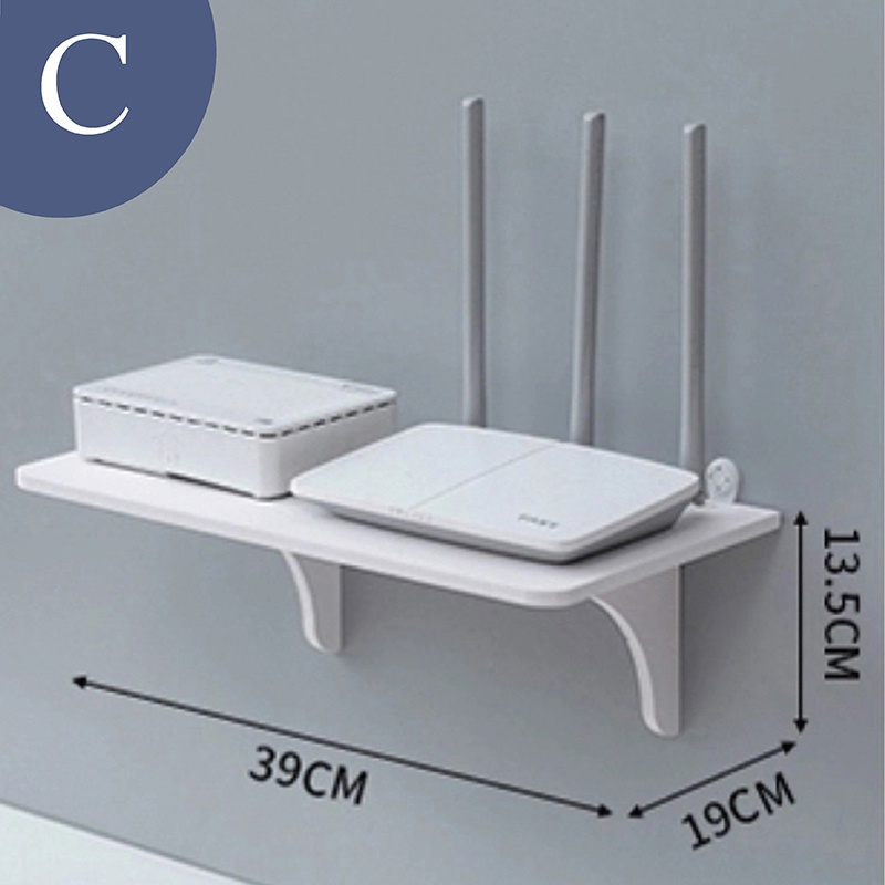 Wifi Router Shelf Modem Holder Tv Box Rack Wall Storage Dvd Player Space Saver Organizer Rak