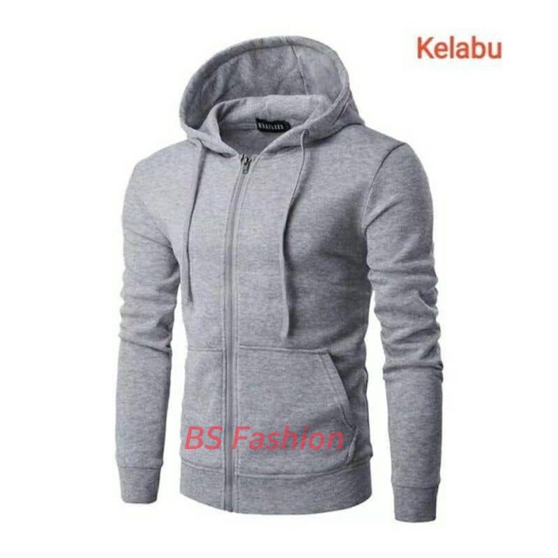 READY STOCK Hoodies unisex sweater long Sleeve hoodie solid zipper Shopee Malaysia