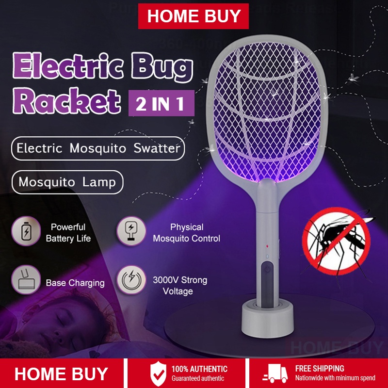 Rechargeable Mosquito Racket Electric Fly Swatter Home Mosquito Swatter ...