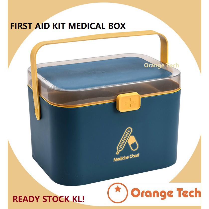 Portable Double Layer Medical Box First Aid Kit Box Storage Box with ...