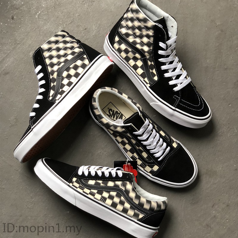 2019 New Vans Old Skool fuzzy checkerboard men and women High tops