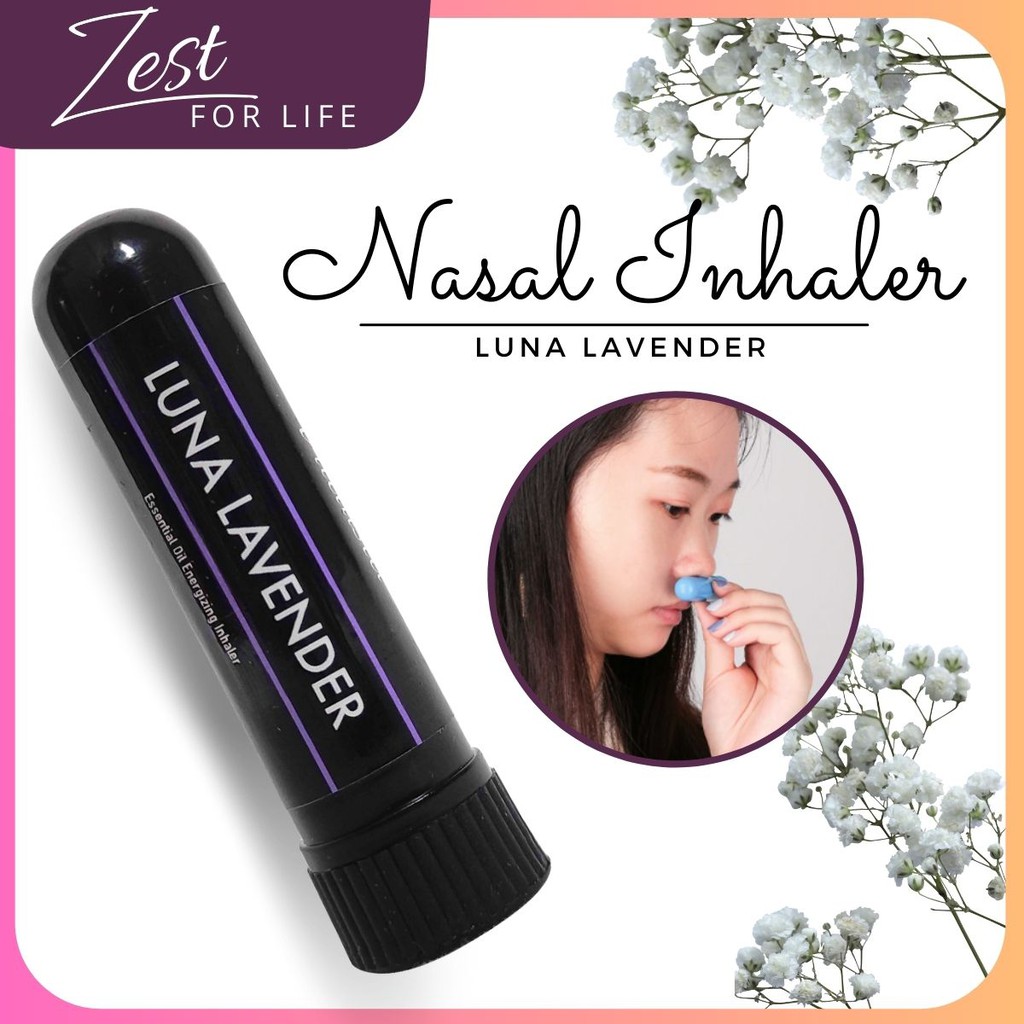 Luna Lavender Inhaler Essential Oil Aromatherapy 精油 香精油 Nasal Flu Sinus ...