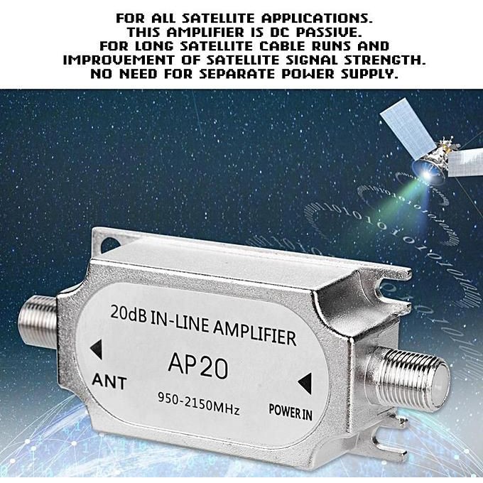 AP20 20dB Gain Satellite Inline Amplifier 9502150MHZ Signal Ampifier