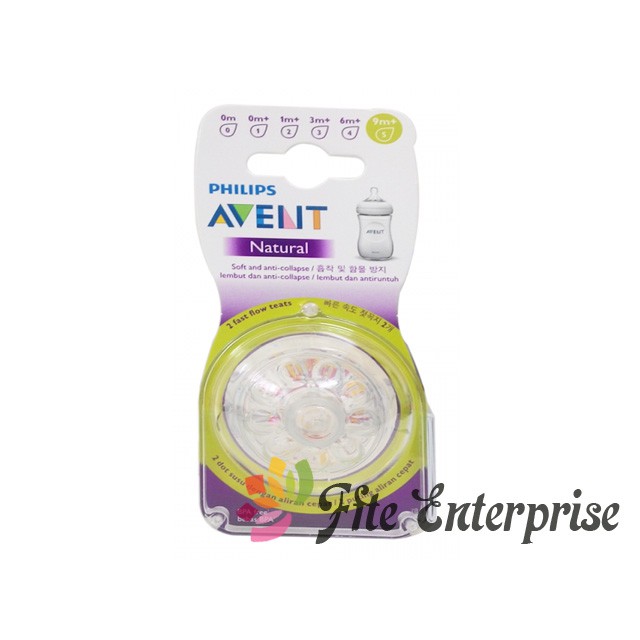 Philips Avent Natural Range Teats 9m Grown Up Flow 2pcs Pack