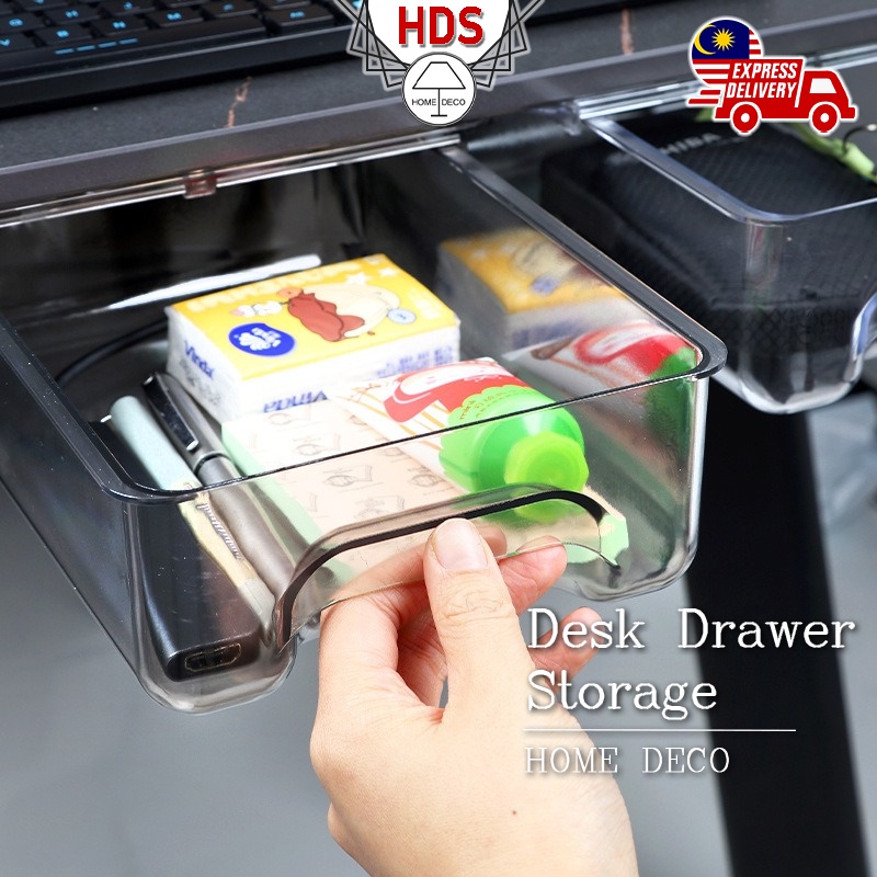 HDS Table Under Drawer ️ Table Mount Stationary Storage Drawer Desk ...