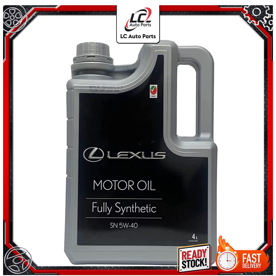 Lexus 5W40 APISN Fully Synthetic Engine Oil Toyota Motor Oil (4L