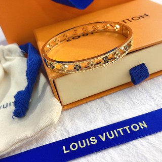 LV Bangle Bracelet Fashion Hollow Letter Logo Four-leaf Clover Bracelet  Women's Jewelry