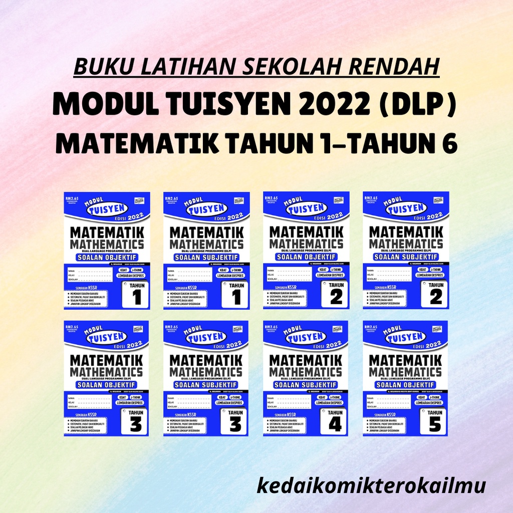 Modul Tuisyen Edisi 2022 Buku Latihan Matematik Tahun 1 - Tahun 6 ...