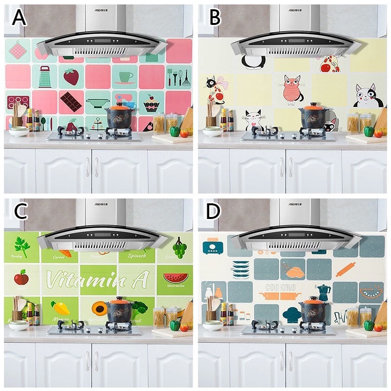 Kitchen Waterproof Oil Proof Wallpaper Restaurant Cartoon Wallpaper
