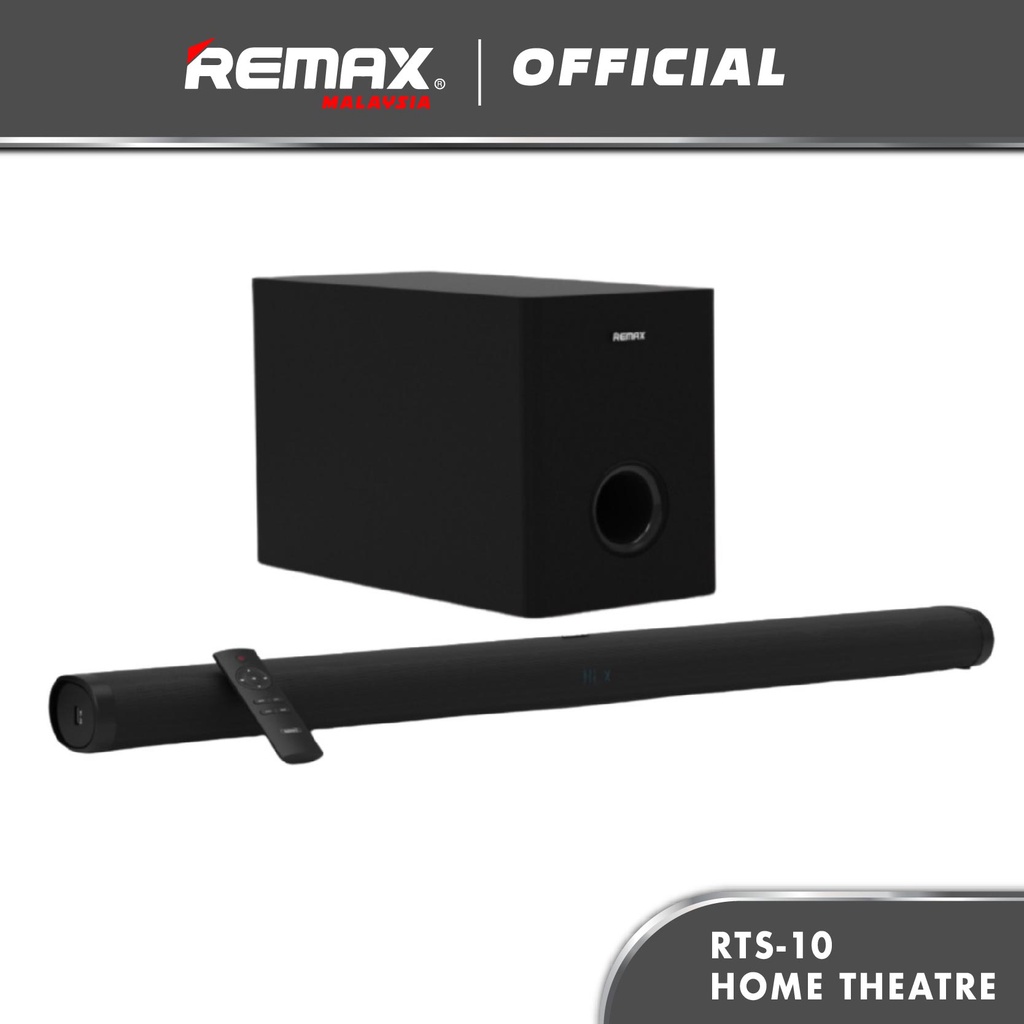 Remax RTS10 Home Theatre Bluetooth Sound Bar (Echo Wall+ Woofer