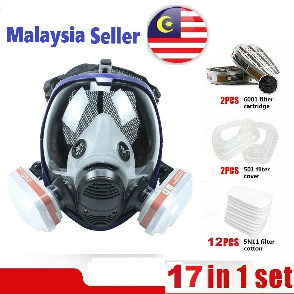 READY STOCK 17 IN 1 Gas Mask 6800 Full Face Respirator Paint Spray ...