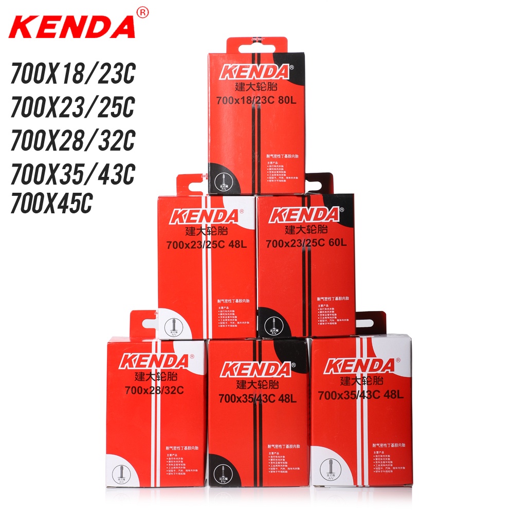 1Pcs KENDA 700C inner tube 700x18 23c 700x23 25c 700x28 32c 700x35 43c 700x45c bicycle inner tubes 700 road bike tubes tire chambre air 125g Shopee Malaysia