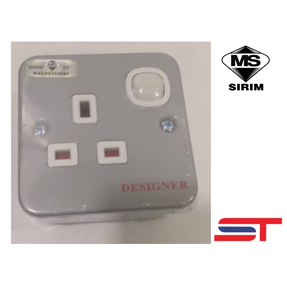 Sirim Approved 13AMP 1 GANG Metal Clad Switched SockeT WITH SIRIM ...