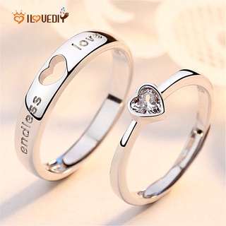 Kiss Couples Rings for Him and Her Set Silver Adjustable Cute Anime Lovers  Wedding Engagement Matching Promise Rings for Boyfriend and Girlfriend
