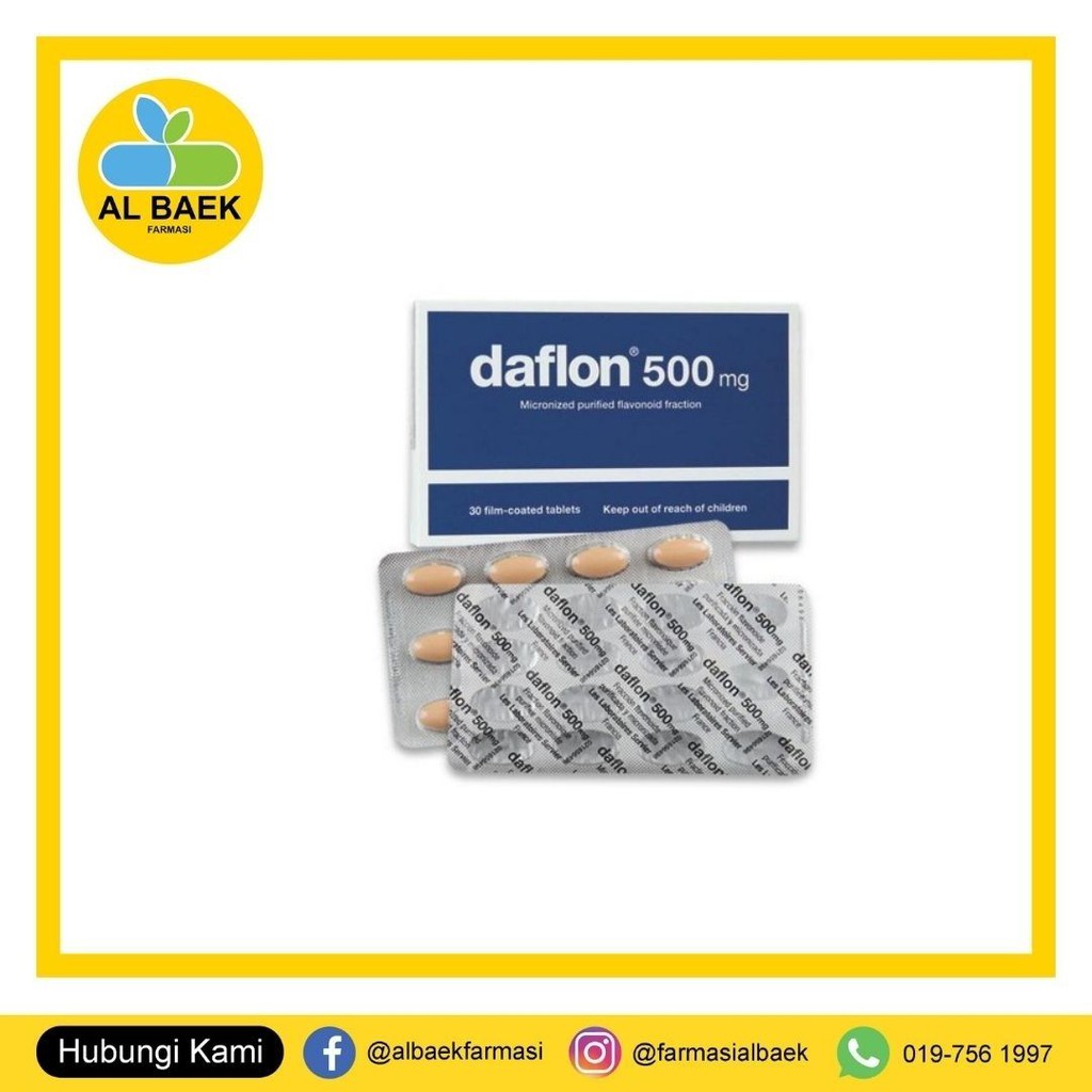 Daflon 500mg Hemorrhoids , Venous Circulation 60 Tablets