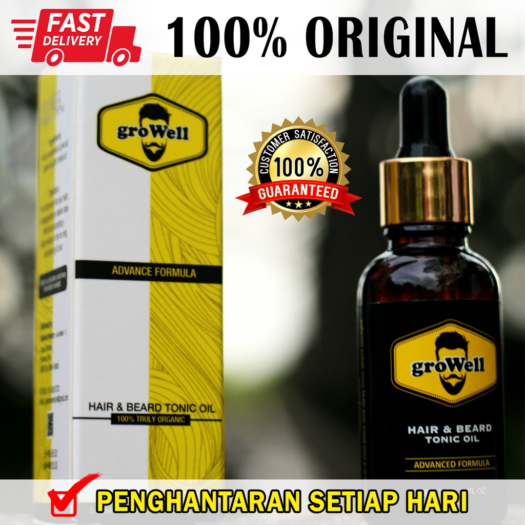 🔥Growell Tonic Oil🔥 Lebatkan Rambut dan Jambang 100% ORIGINAL | Shopee ...