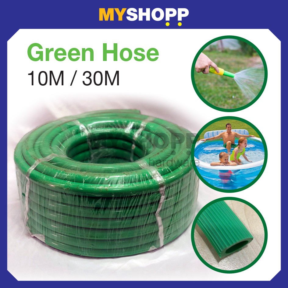 Premium Quality PVC Green Garden Hose Paip/Hos Getah 10M & 30M [Ready Stock] Shopee Malaysia