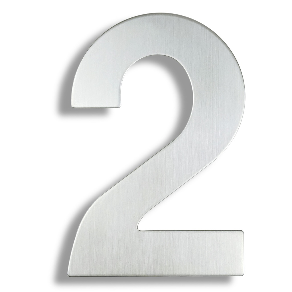 12cm (5 Inch) Silver House Number – 3D Effect Outdoor Address Sign For Doors, Walls & Brick (Zinc Alloy, Screws Included)