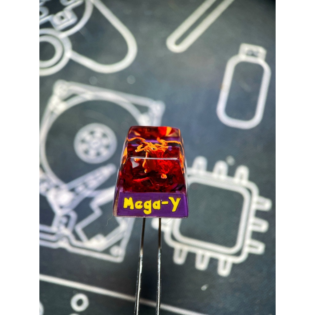 [006 - Charizard Mega Y] pokemon resin Keycap - mechanical keyboard ...