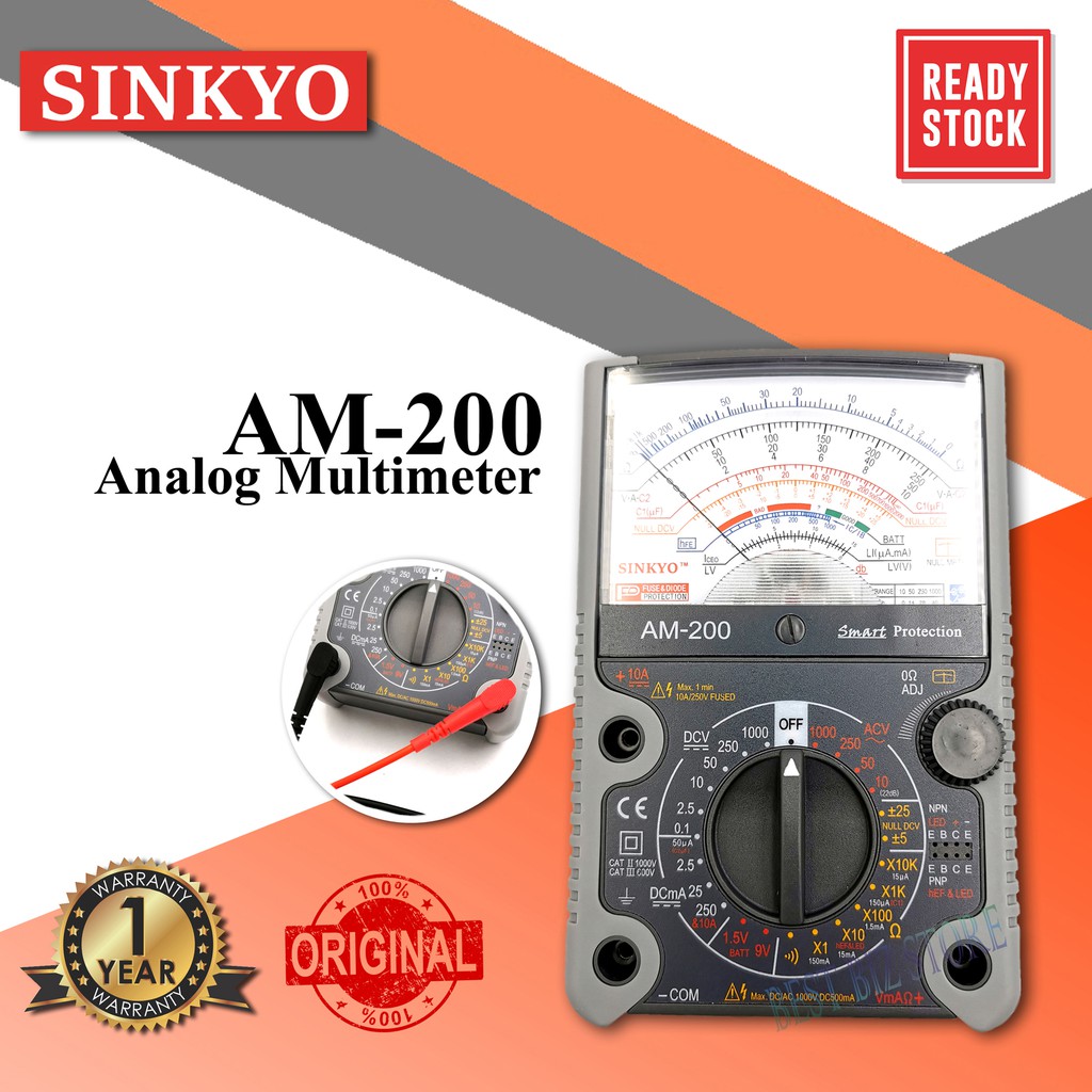 SINKYO AM-200 Analog Multimeter (Max. 20MΩ) | Shopee Malaysia
