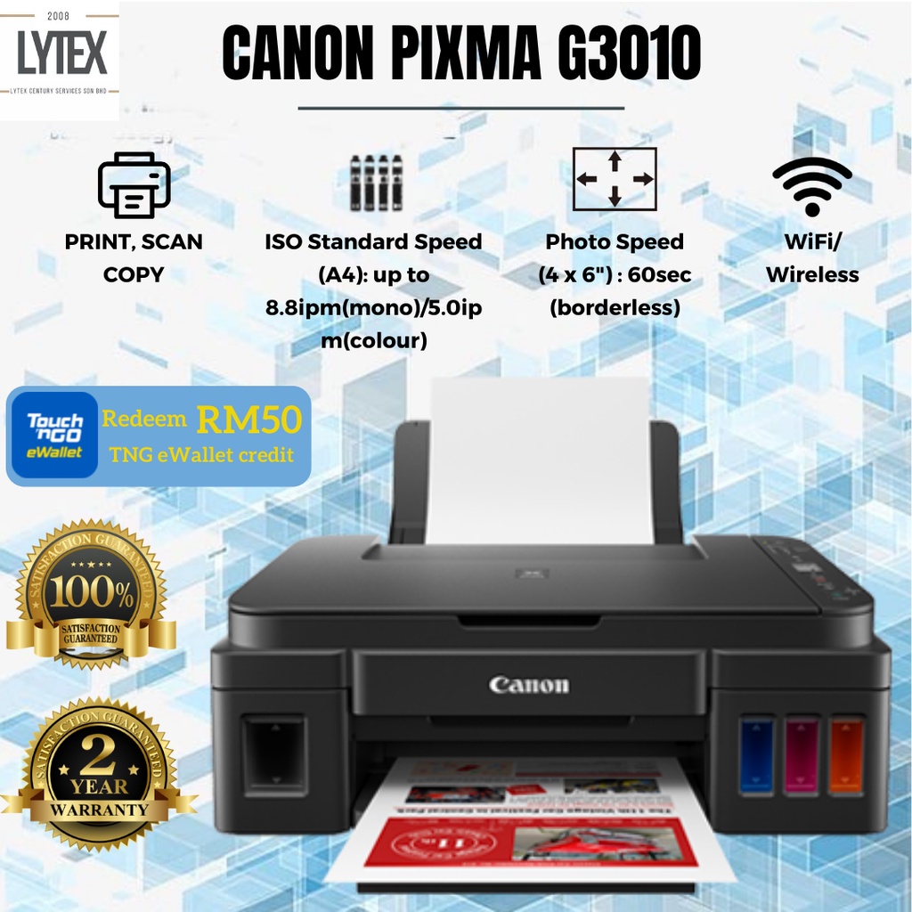 [READY STOCK] 100% ORIGINAL ALL-IN-ONE INK TANK PRINTER CANON PIXMA ...