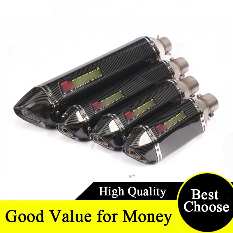 1.5-2in Fiber Motorcycle Exhaust Muffler Pipes Slip-on For Atv Dirt Bike High Temperature Resistant | US