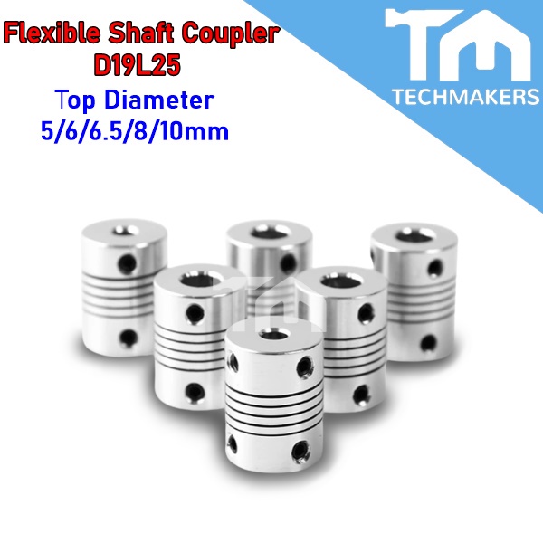 thumbnail image 2 of Convex Elasticity Shaft Coupler 4-10mm – D18 L38, 8-Set Screws, Encoder Motor Coupling 2 of 2