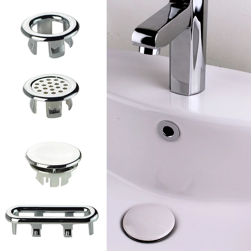 Sink Overflow Ring Cover / Bathroom Sink Hole Trim Overflow Cover