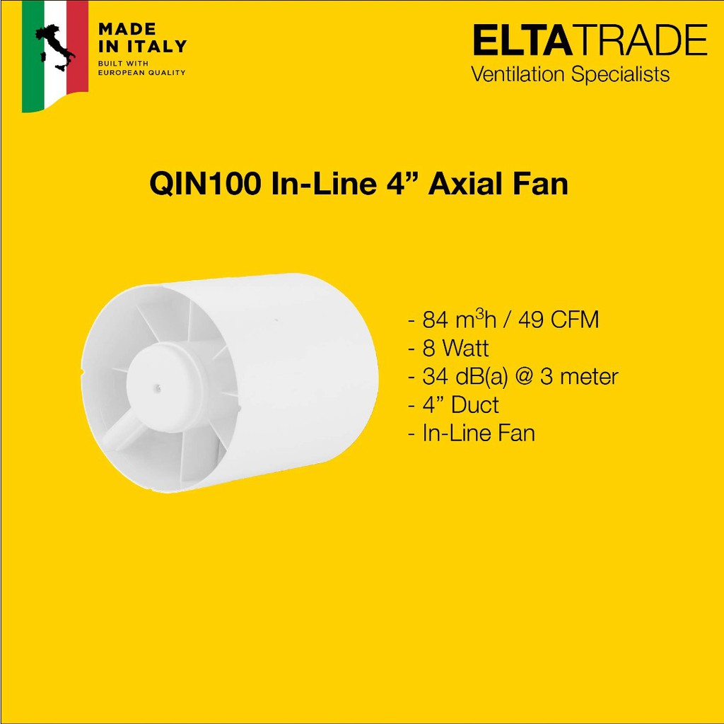 ELTA TRADE QIN 4" 5" 6" Air Ventilation Fan / Exhaust Fan