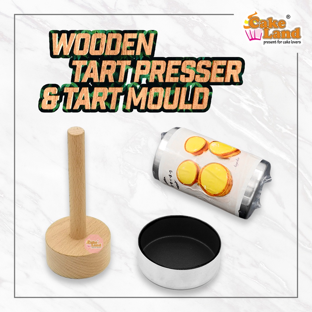 CAKE LAND Nonstick Tart Mould & Wooden Presser Shopee Malaysia